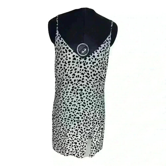 Reformation Marlowe slip dress size small ecru and black spots - Picture 2 of 7